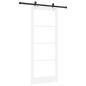 Porta Scorrevole vidaXL con Set Hardware Bianco 86x211 cm Legno Massello di Pino Porta Scorrevole vidaXL con Set Hardware Bianco 86x211 cm Legno Massello di Pino