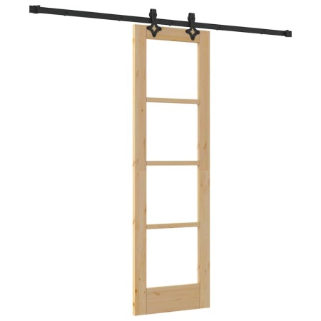 Set di porte scorrevoli vidaXL con set di accessori 61x198.5 cm in legno massello di pino