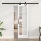 Porta Scorrevole vidaXL con Set Hardware Bianco 61x198,5 cm Legno Massello Pino Porta Scorrevole vidaXL con Set Hardware Bianco 61x198,5 cm Legno Massello Pino