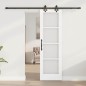 Porta Scorrevole vidaXL con Set Hardware Bianco 61x198,5 cm Legno Massello Pino Porta Scorrevole vidaXL con Set Hardware Bianco 61x198,5 cm Legno Massello Pino