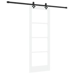 Porta Scorrevole vidaXL con Kit di Montaggio Bianco 73.5x198.5 cm Legno Massello di Pino