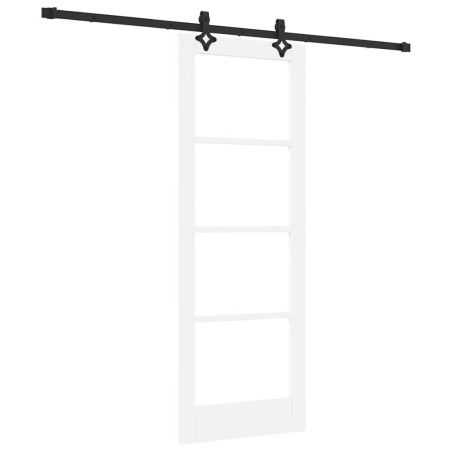 Porta Scorrevole vidaXL con Kit di Montaggio Bianco 73.5x198.5 cm Legno Massello di Pino