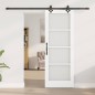 Porta Scorrevole vidaXL con Kit di Montaggio Bianco 73.5x198.5 cm Legno Massello di Pino