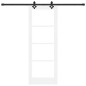 Porta Scorrevole vidaXL con Kit di Montaggio Bianco 73.5x198.5 cm Legno Massello di Pino