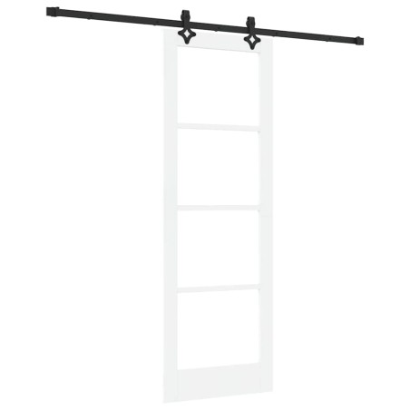 Set di porte scorrevoli vidaXL con fissaggi bianchi 73.5x211 cm in legno massello