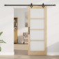Porta scorrevole vidaXL con set di hardware 78x202 cm Legno massello di pino Porta scorrevole vidaXL con set di hardware 78x202 cm Legno massello di pino