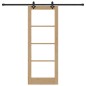 Porta scorrevole vidaXL con set di hardware 78x202 cm Legno massello di pino Porta scorrevole vidaXL con set di hardware 78x202 cm Legno massello di pino