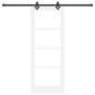 Porta Scorrevole vidaXL con Set di Hardware Bianco 78x202 cm Legno Massello di Pino