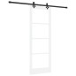 Porta Scorrevole vidaXL con Set di Hardware Bianco 78x211 cm Legno Massello di Pino