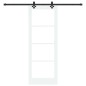 Porta Scorrevole vidaXL con Set di Hardware Bianco 78x211 cm Legno Massello di Pino