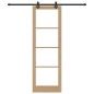 vidaXL Porta Scorrevole con Set di Ferramenta 78x232 cm in Legno Massello di Pino