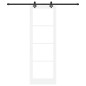 Porta Scorrevole vidaXL con Set di Hardware Bianco 78x232 cm in Legno Massello di Pino Porta Scorrevole vidaXL con Set di Hardware Bianco 78x232 cm in Legno Massello di Pino