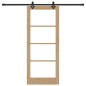 Porta Scorrevole vidaXL con Set di Ferramenta 83x202 cm in Legno Massello di Pino Porta Scorrevole vidaXL con Set di Ferramenta 83x202 cm in Legno Massello di Pino