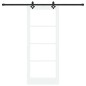 Porta scorrevole vidaXL con set hardware Bianco 83x202 cm Legno massello di pino