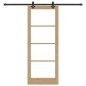 Porta Scorrevole vidaXL con Set di Ferramenta 83x211 cm in Legno Massello di Pino Porta Scorrevole vidaXL con Set di Ferramenta 83x211 cm in Legno Massello di Pino