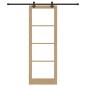 Porta scorrevole vidaXL con set di accessori 83x232 cm in legno massello di pino