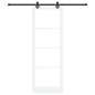 Porta scorrevole vidaXL con set hardware Bianco 83x232 cm Legno massello Pino Porta scorrevole vidaXL con set hardware Bianco 83x232 cm Legno massello Pino