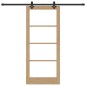 Porta scorrevole vidaXL con set hardware 86x198.5 cm Legno massello di pino Porta scorrevole vidaXL con set hardware 86x198.5 cm Legno massello di pino
