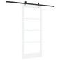 Porta Scorrevole vidaXL con Set di Ferramenta Bianca 86x198.5 cm in Legno Massiccio di Pino Porta Scorrevole vidaXL con Set di Ferramenta Bianca 86x198.5 cm in Legno Massiccio di Pino