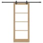 Porta Scorrevole vidaXL con Set di Hardware 86x211 cm Legno Massello di Pino Porta Scorrevole vidaXL con Set di Hardware 86x211 cm Legno Massello di Pino