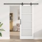 Porta scorrevole vidaXL con set hardware bianco 86x211 cm in legno massello di pino