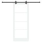 Porta scorrevole vidaXL con set hardware bianco 86x211 cm in legno massello di pino
