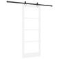 Porta scorrevole vidaXL con set hardware bianco 86x211 cm in legno massello di pino