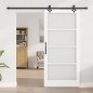 Porta scorrevole vidaXL con hardware bianco 93x202 cm in legno massello di pino Porta scorrevole vidaXL con hardware bianco 93x202 cm in legno massello di pino
