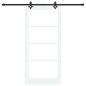 Porta scorrevole vidaXL con hardware bianco 93x202 cm in legno massello di pino Porta scorrevole vidaXL con hardware bianco 93x202 cm in legno massello di pino