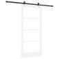 Porta scorrevole vidaXL con hardware bianco 93x202 cm in legno massello di pino Porta scorrevole vidaXL con hardware bianco 93x202 cm in legno massello di pino