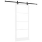 Porta Scorrevole vidaXL con Set di Hardware Bianca 93x211 cm in Legno Massello di Pino Porta Scorrevole vidaXL con Set di Hardware Bianca 93x211 cm in Legno Massello di Pino
