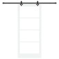 Porta Scorrevole vidaXL con Set di Hardware Bianca 93x211 cm in Legno Massello di Pino Porta Scorrevole vidaXL con Set di Hardware Bianca 93x211 cm in Legno Massello di Pino