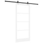 Porta Scorrevole vidaXL con Set di Hardware Bianca 93x211 cm in Legno Massello di Pino Porta Scorrevole vidaXL con Set di Hardware Bianca 93x211 cm in Legno Massello di Pino