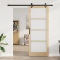 Porta Scorrevole vidaXL con Kit Hardware 93x232 cm Legno Massello Pino