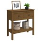 Tavolo Consolle Miele 75x35x75 cm in Legno Massello di Pino Tavolo Consolle Miele 75x35x75 cm in Legno Massello di Pino