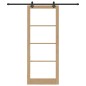 Porta Scorrevole vidaXL con Kit Hardware 93x232 cm Legno Massello Pino