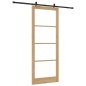 Porta Scorrevole vidaXL con Kit Hardware 93x232 cm Legno Massello Pino