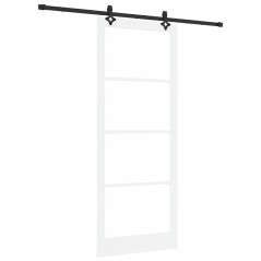 Set di porte scorrevoli vidaXL con hardware Bianco 93x232 cm Legno massello di pino