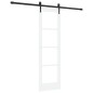 vidaXL Porta scorrevole con set hardware Bianco 61x198.5 cm Legno massello di pino vidaXL Porta scorrevole con set hardware Bianco 61x198.5 cm Legno massello di pino