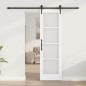 vidaXL Porta scorrevole con set hardware Bianco 61x198.5 cm Legno massello di pino vidaXL Porta scorrevole con set hardware Bianco 61x198.5 cm Legno massello di pino