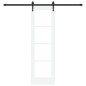 vidaXL Porta scorrevole con set hardware Bianco 61x198.5 cm Legno massello di pino vidaXL Porta scorrevole con set hardware Bianco 61x198.5 cm Legno massello di pino