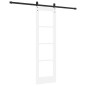 vidaXL Porta scorrevole con set hardware Bianco 61x198.5 cm Legno massello di pino vidaXL Porta scorrevole con set hardware Bianco 61x198.5 cm Legno massello di pino