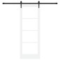 Porta Scorrevole vidaXL con Set di Ferramenta Bianca 73.5x198.5 cm Legno Massello di Pino