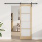 Set di Porta Scorrevole vidaXL con Hardware 73.5x211 cm Legno Massello di Pino Set di Porta Scorrevole vidaXL con Hardware 73.5x211 cm Legno Massello di Pino