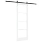 Set Porta Scorrevole vidaXL con Accessori Bianchi 73.5x211 cm Legno Massello Pino