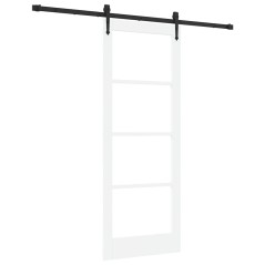 Porta scorrevole vitaXL con set hardware bianco 78x202 cm legno massello di pino