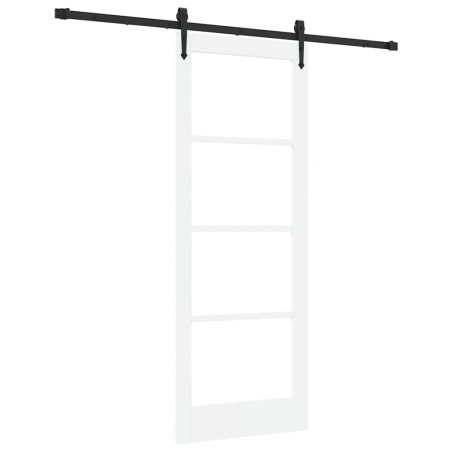 Porta scorrevole vitaXL con set hardware bianco 78x202 cm legno massello di pino