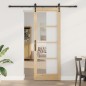 Porta scorrevole vidaXL con set hardware 78x211 cm in legno massello di pino Porta scorrevole vidaXL con set hardware 78x211 cm in legno massello di pino