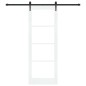 Porta Scorrevole vidaXL con Set di Ferramenta Bianca 78x211 cm Legno Massello di Pino Porta Scorrevole vidaXL con Set di Ferramenta Bianca 78x211 cm Legno Massello di Pino