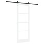 Porta Scorrevole vidaXL con Set di Ferramenta Bianca 78x211 cm Legno Massello di Pino Porta Scorrevole vidaXL con Set di Ferramenta Bianca 78x211 cm Legno Massello di Pino